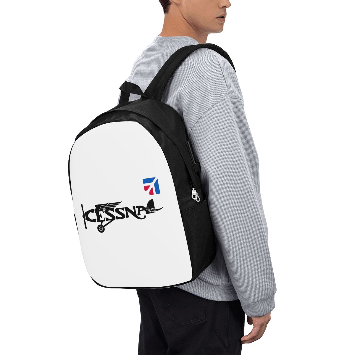 Women Bags Laptop - Cessna Logo Sırt Çantası Seyahat Dizüstü