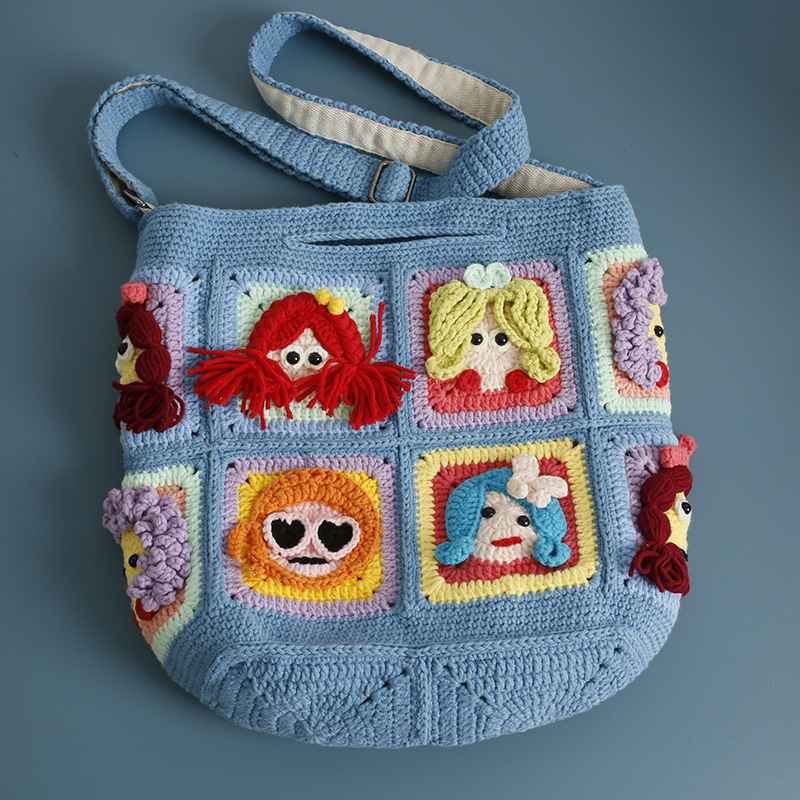 Women Bags Handmade - El Yapımı Tığ İşi Büyükanne Kareli