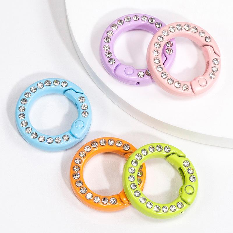 Circle Round Bag - 30 adet Elmas Metal O Ring