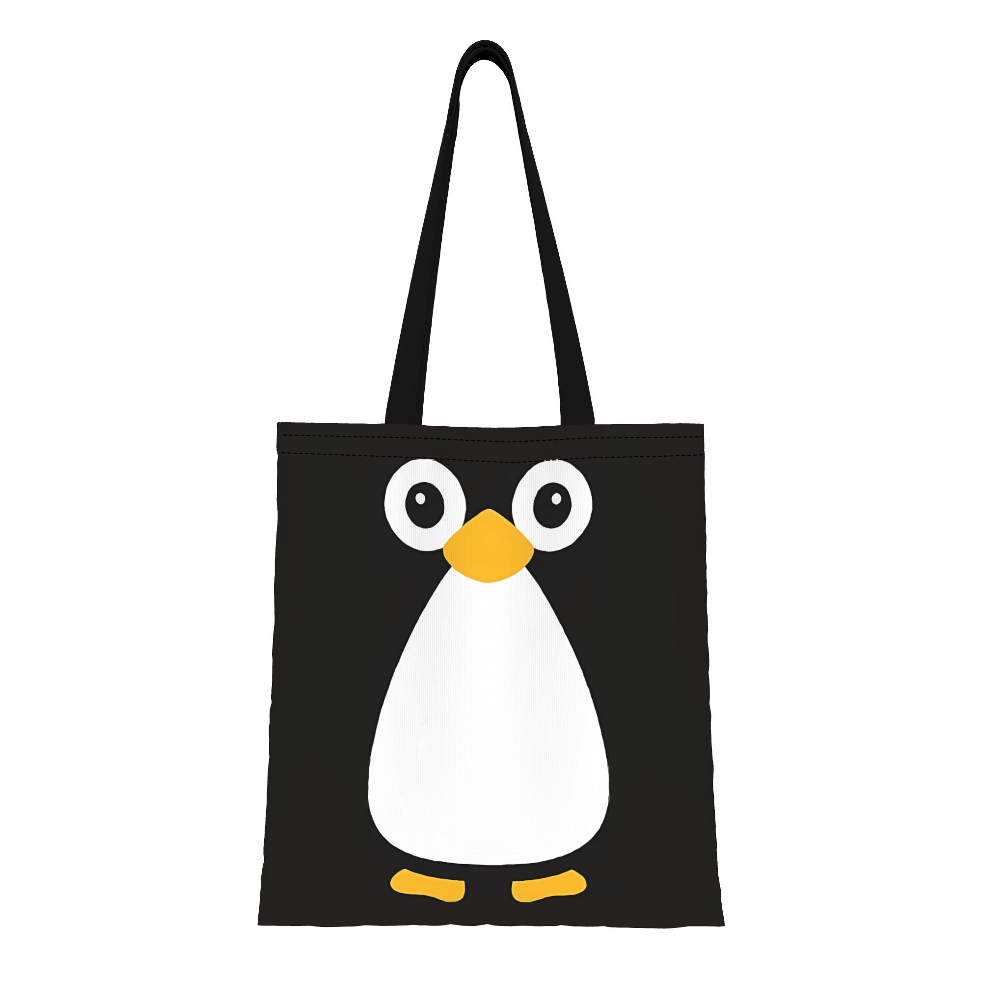 Women Bags Vector - Kawaii Vektör Penguen Hayvan Yüzü Kanvas
