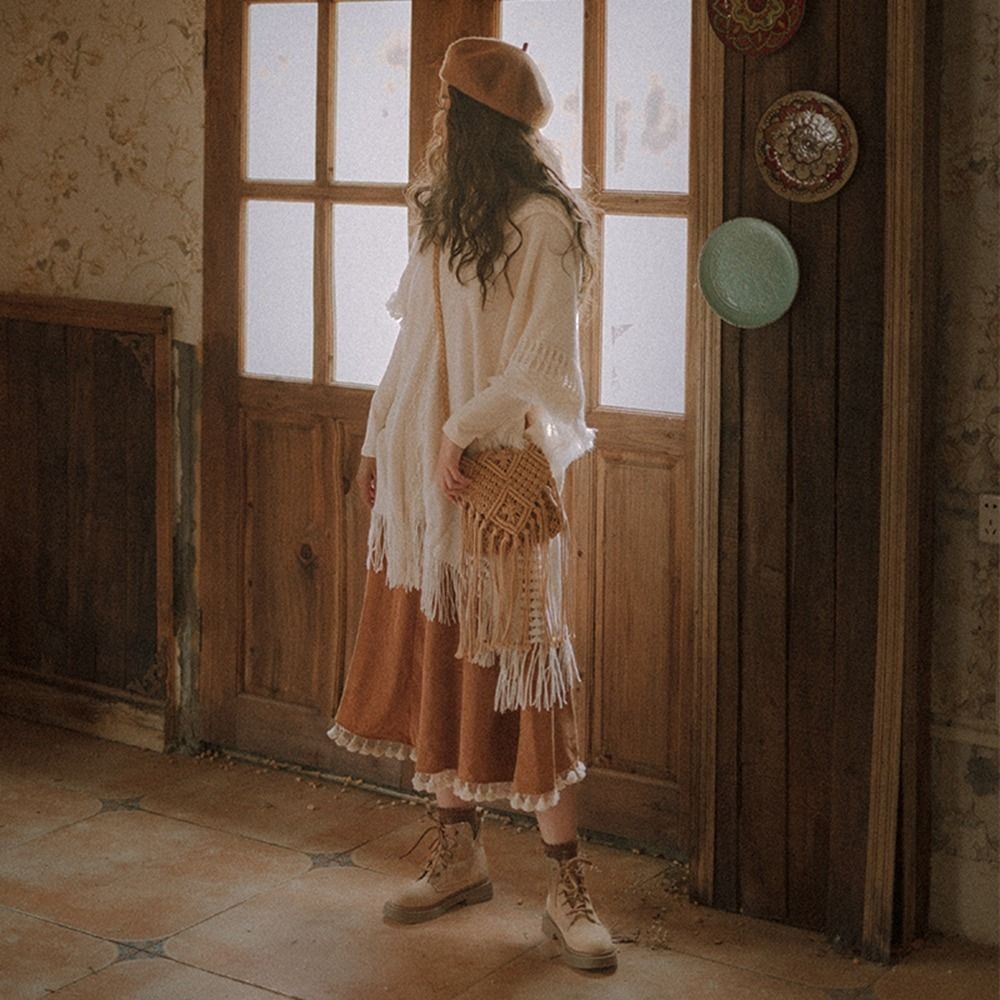 Woven Straw Bag - Etnik Tarzı Dokuma Hasır Çanta Düz