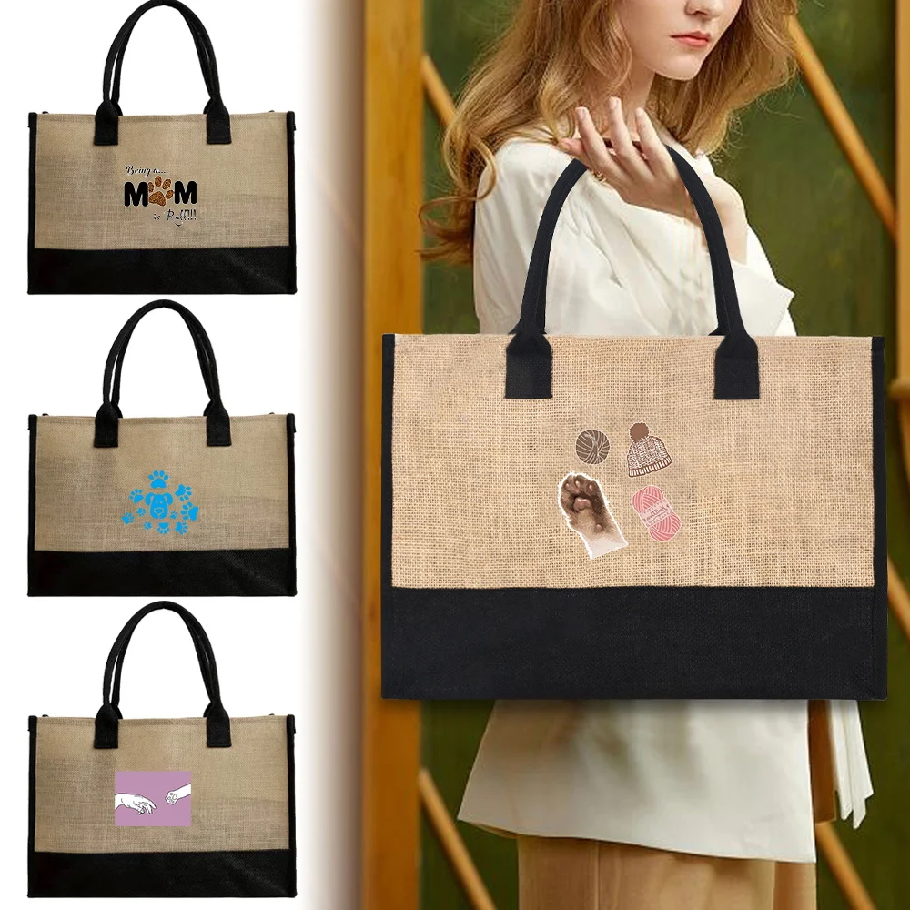 Women Bags Jute - 2026 Jüt Çantalar Yeniden Kullanılabilir ve