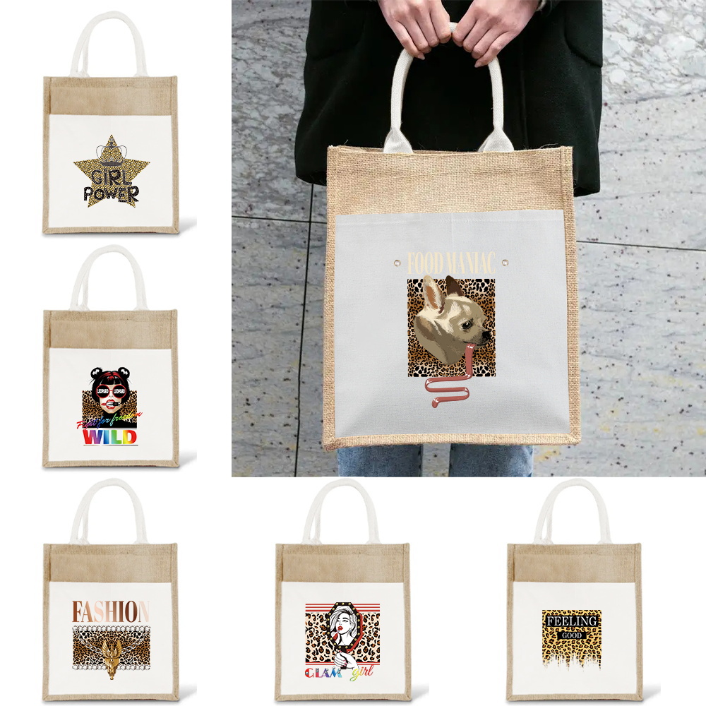 Women Bags Jute - Taşınabilir Alışveriş Çantası Çevre Koruma Hafif