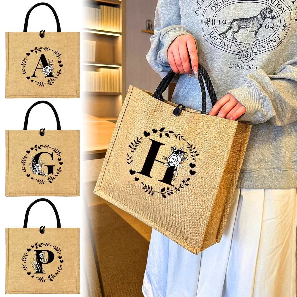 Women Bags Jute - Keten çanta raptiye çanta organizatör depolama