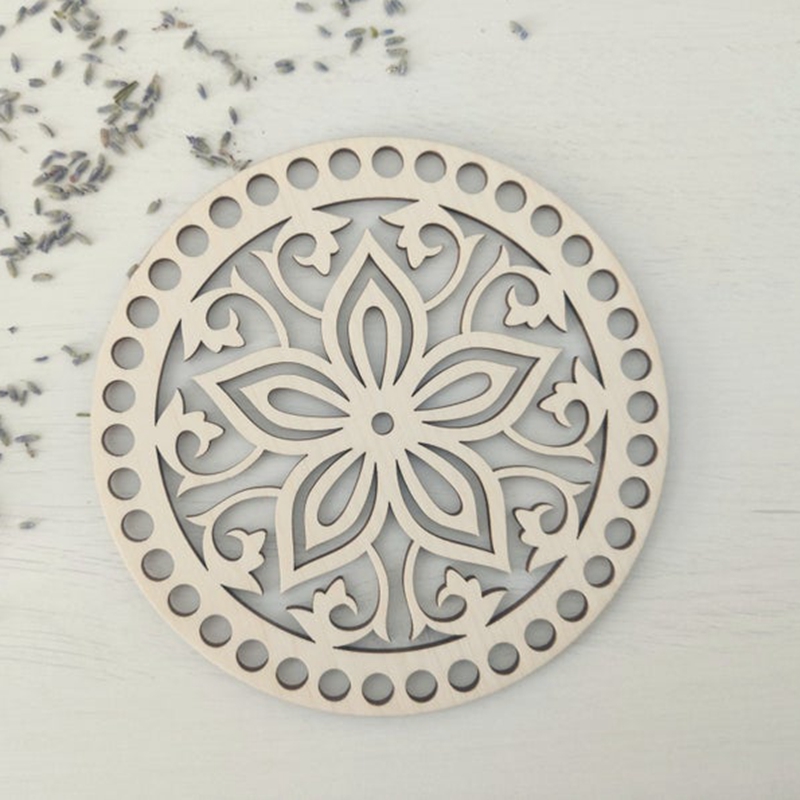 Circle Round Bag - 20 adet 15cm/5.9in çapında gül desenli