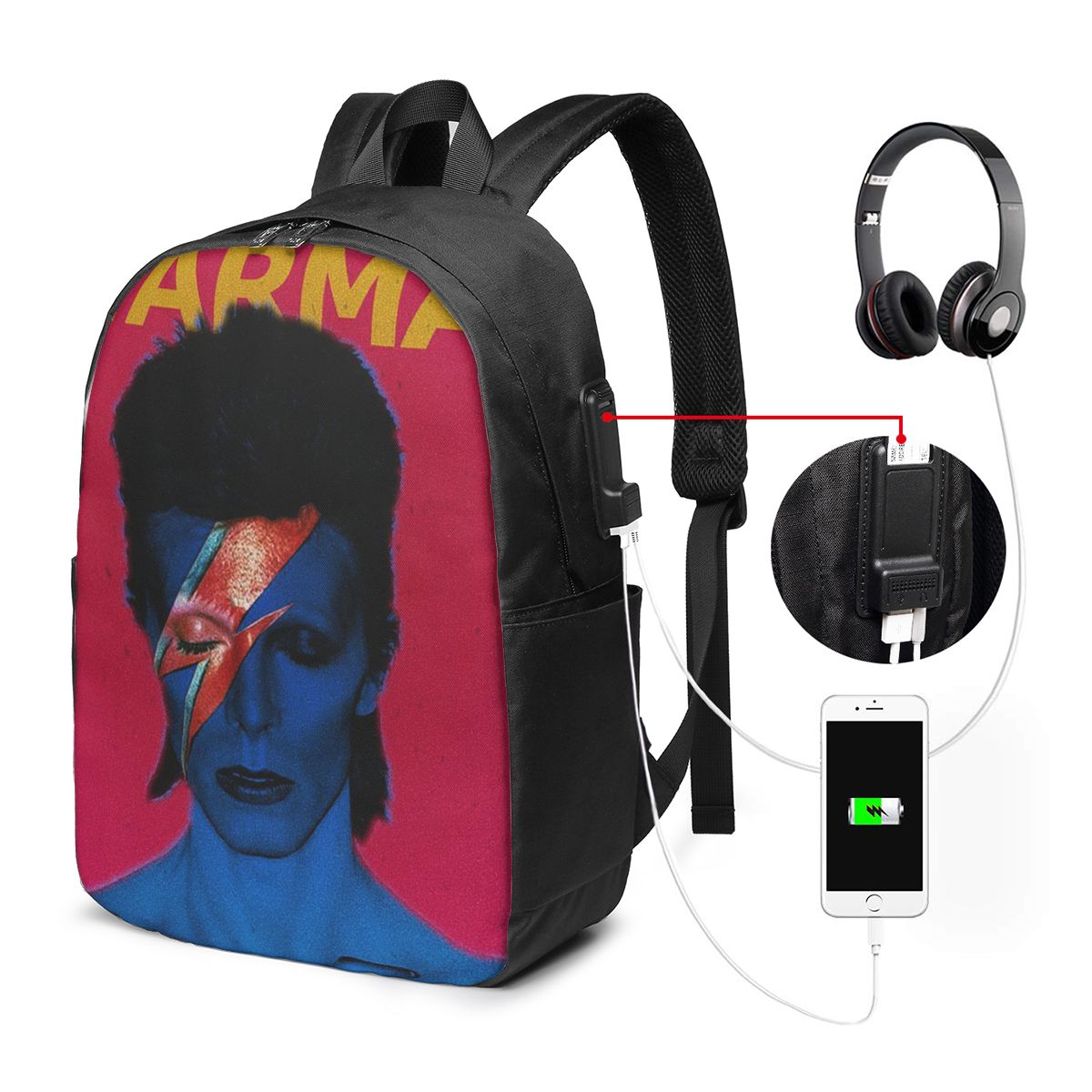 Women Bags Laptop - Davids Bowied Sırt Çantası Seyahat Dizüstü