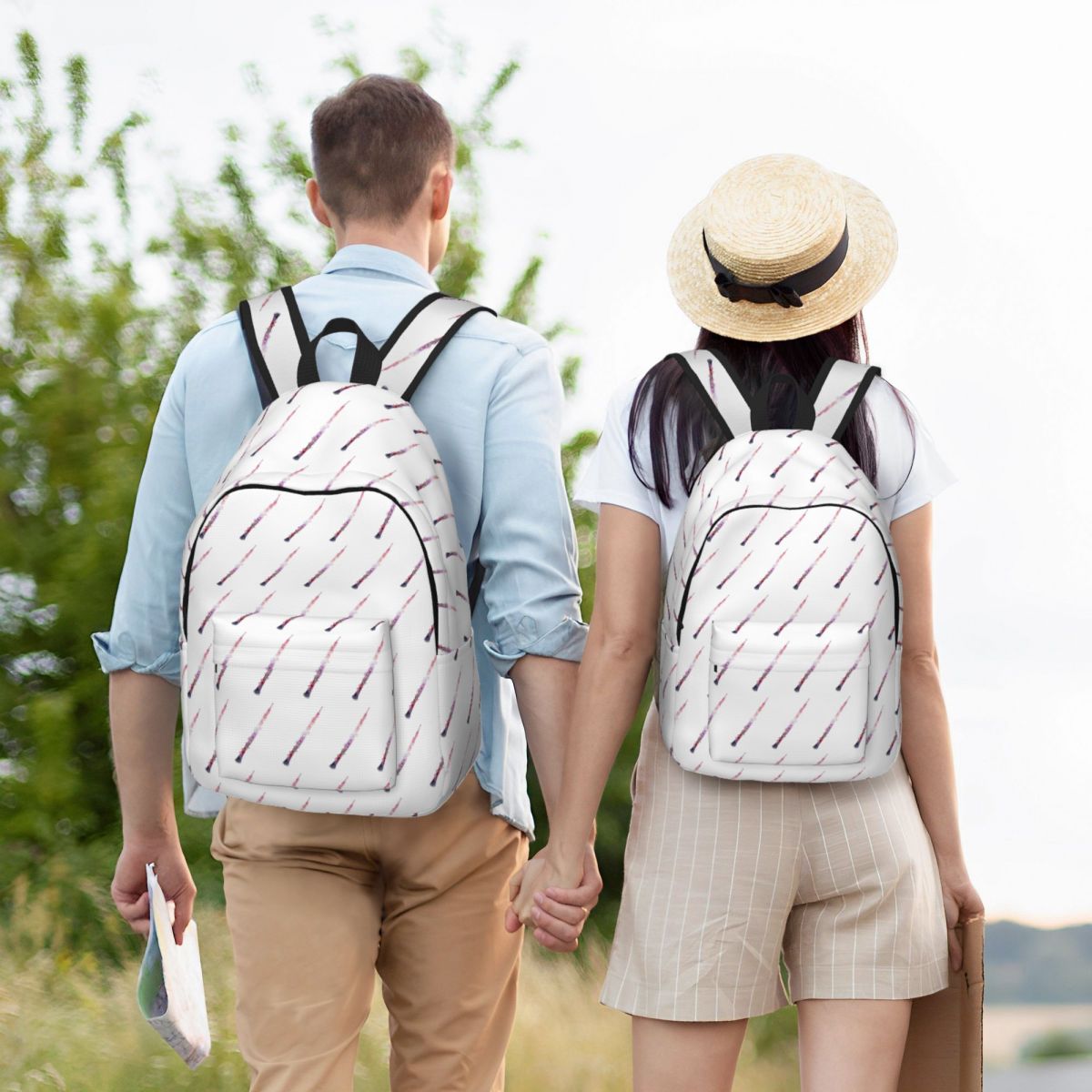 Women Bags Vector - Galaxy Oboe Vektör Sırt Çantası Öğrenci