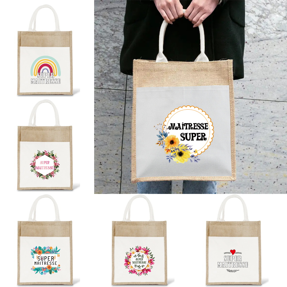 Women Bags Jute - Minimalist Keten Çanta Modaya Uygun Kadın