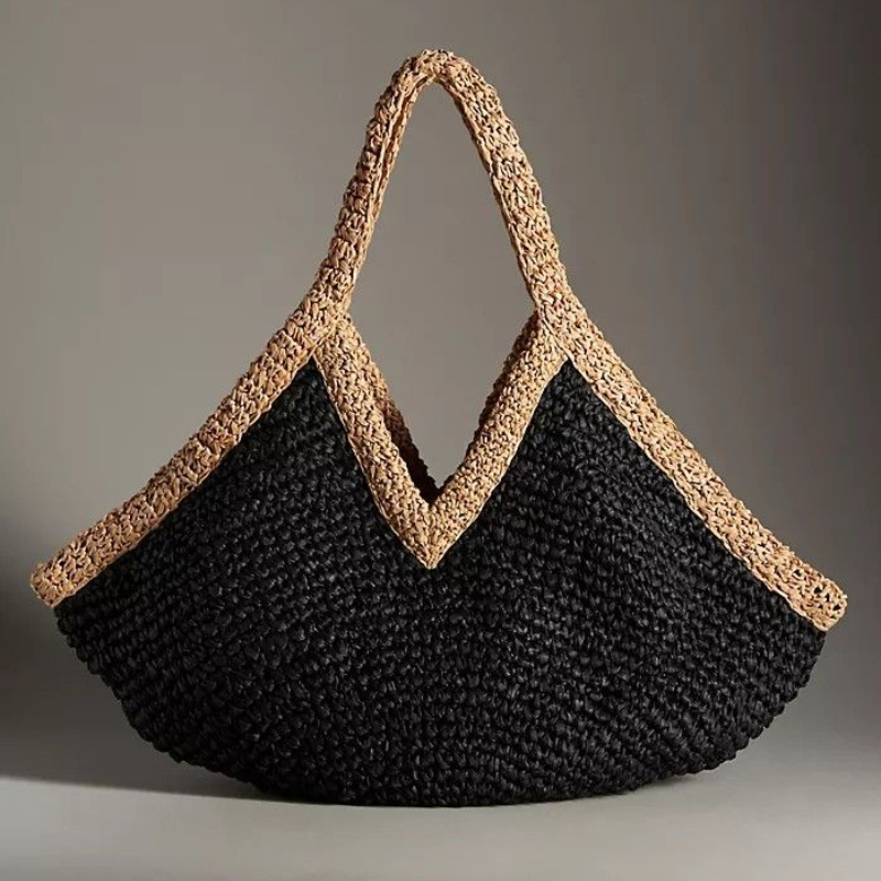 Woven Straw Bag - Yaz Yeni El Dokuma Çanta Büyük