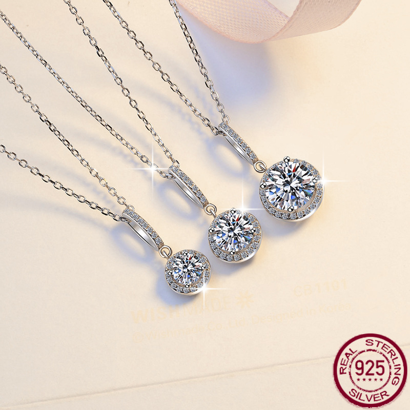 Yeni S925 saf gümüş kolye kadı - Circle Round Bag incelemesi ve fiyatı
