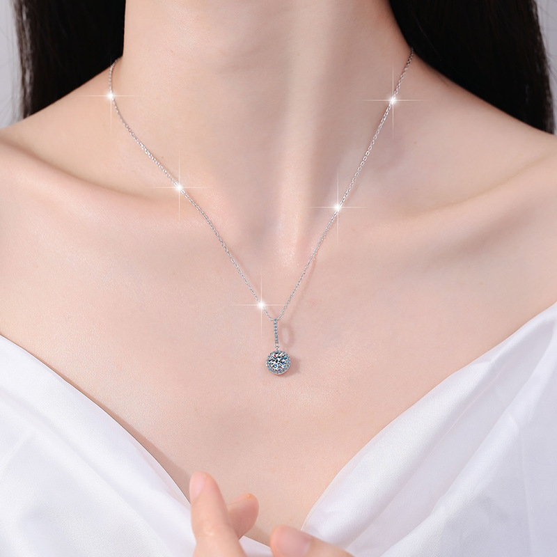 Yeni S925 saf gümüş kolye kadı - Circle Round Bag incelemesi ve fiyatı