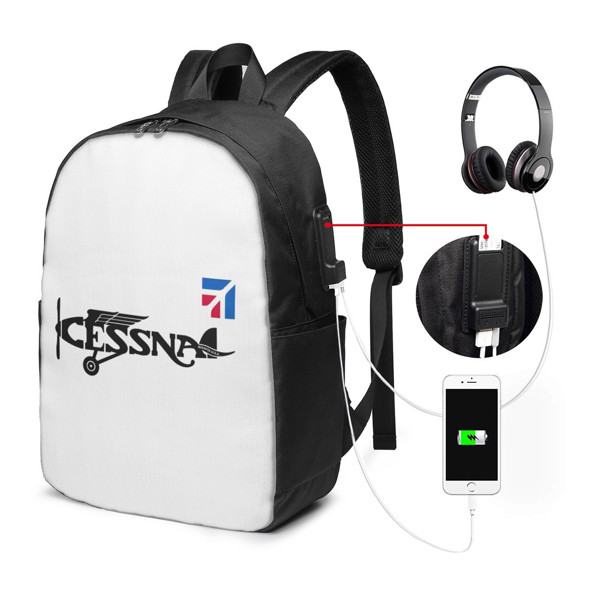 Cessna Logo Sırt Çantası Seyah - Women Bags Laptop incelemesi ve fiyatı