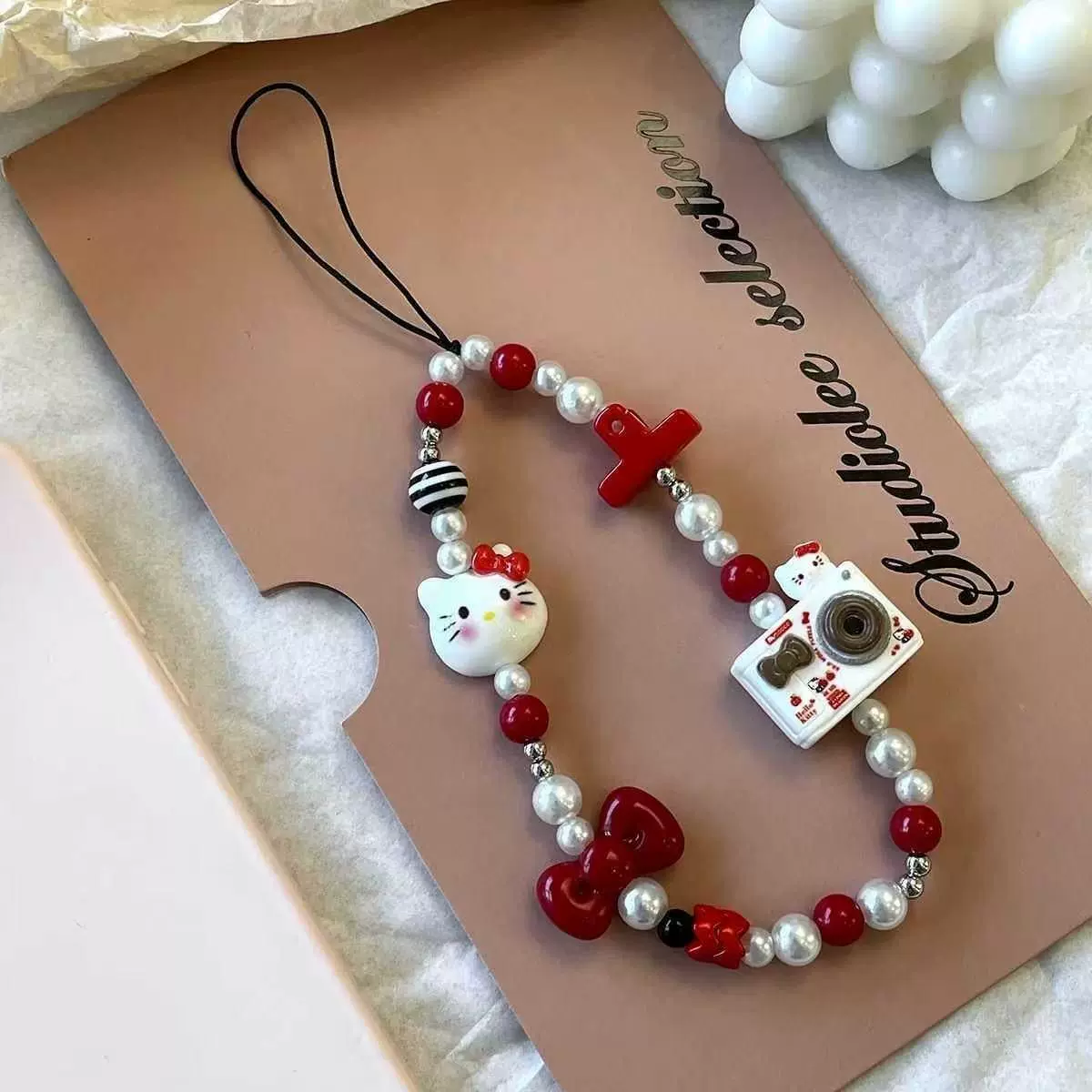 Tatlı Kawaii Hello Kitty Kayma - Women Bags Handmade incelemesi ve fiyatı