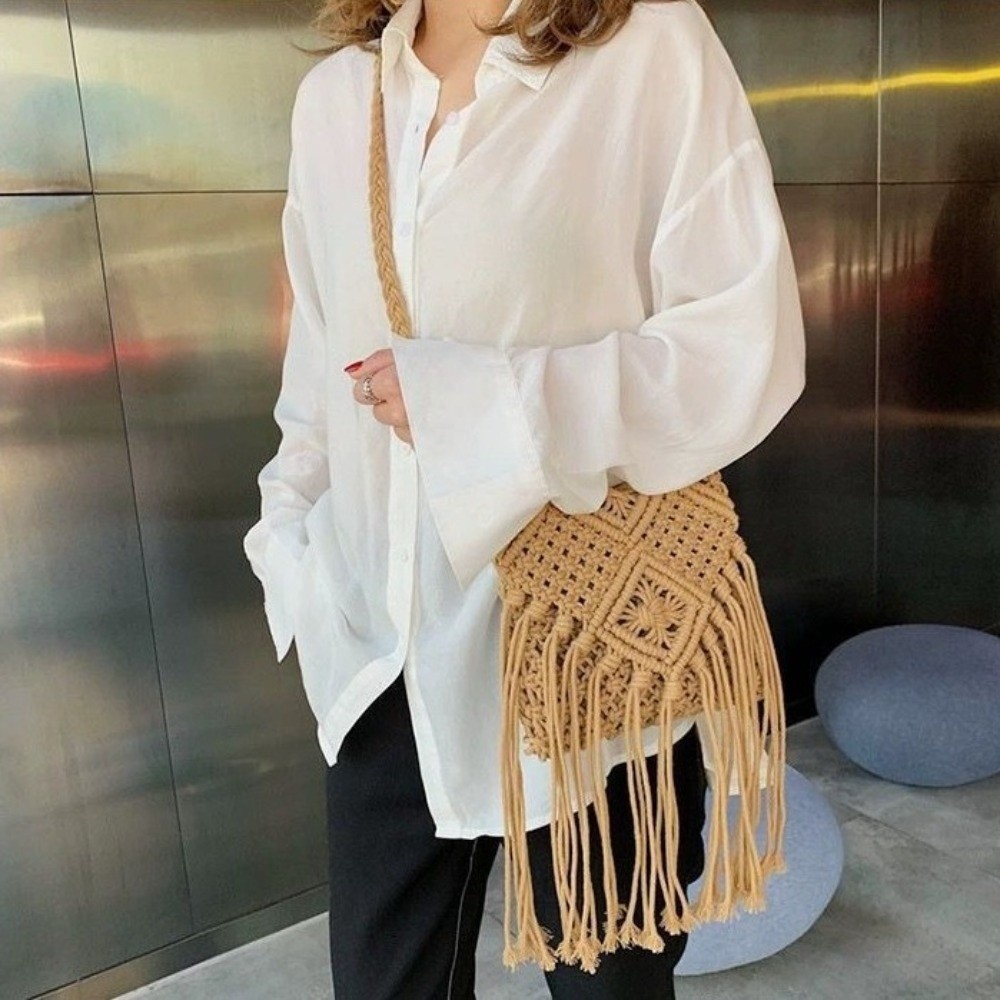 Etnik Tarzı Dokuma Hasır Çanta - Woven Straw Bag incelemesi ve fiyatı