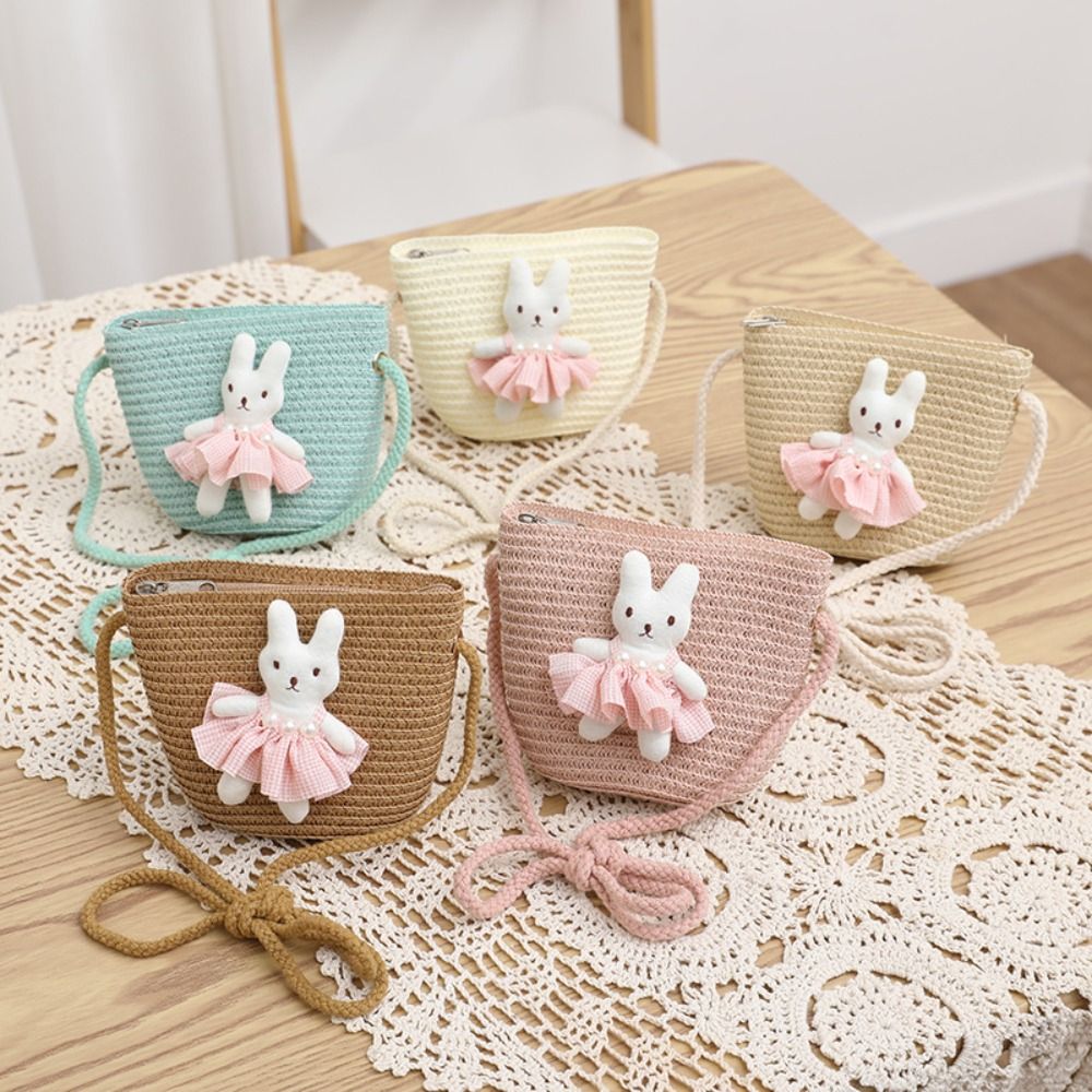 Sevimli Karikatür Tavşan Mini  - Woven Straw Bag incelemesi ve fiyatı