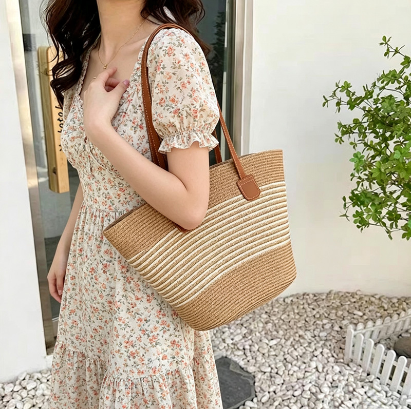 CLAREGQI Kadın Çizgili Hasır Ç - Woven Straw Bag incelemesi ve fiyatı