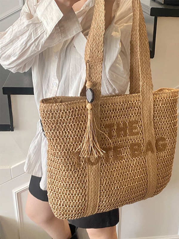 Yaz Plaj Seyahati Büyük Kapasi - Woven Straw Bag incelemesi ve fiyatı