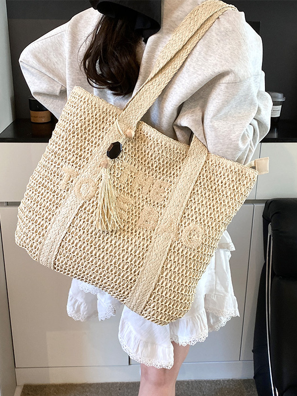 Yaz Plaj Seyahati Büyük Kapasi - Woven Straw Bag incelemesi ve fiyatı
