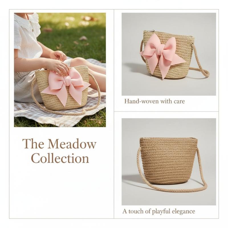 Bebek Kızlar Dokuma Hasır Omuz - Woven Straw Bag incelemesi ve fiyatı