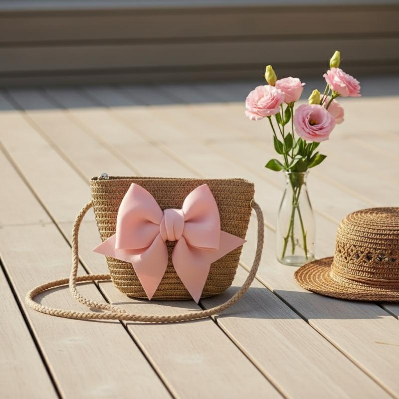 Bebek Kızlar Dokuma Hasır Omuz - Woven Straw Bag incelemesi ve fiyatı