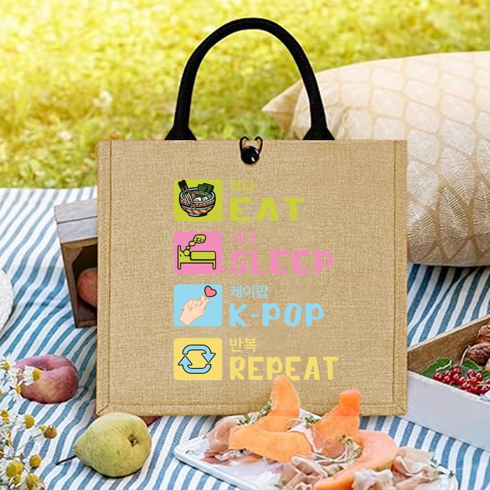 Kore Tarzı Komik Baskılı Kenev - Women Bags Jute incelemesi ve fiyatı