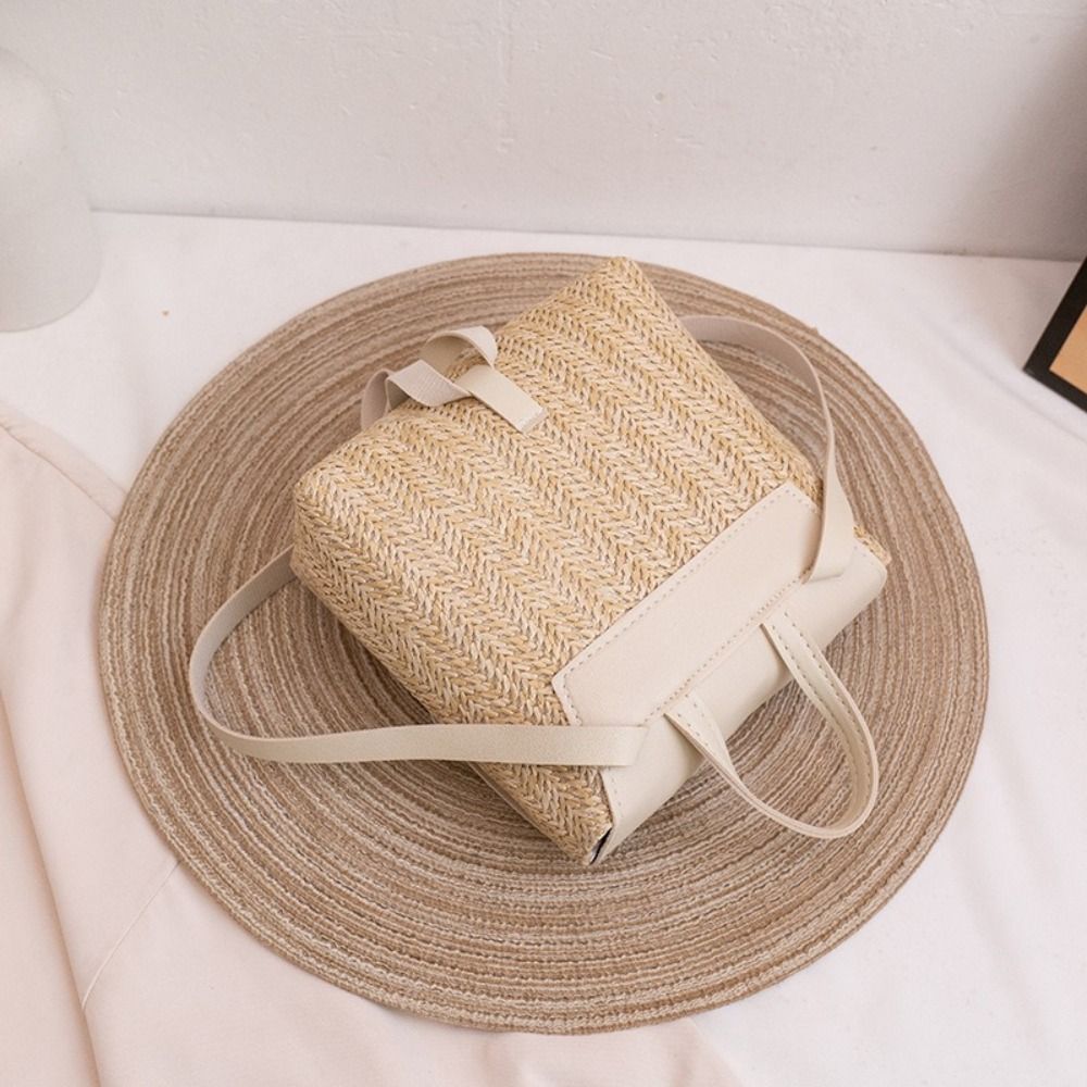 Moda PU Deri Hasır Sırt Çantas - Woven Straw Bag incelemesi ve fiyatı