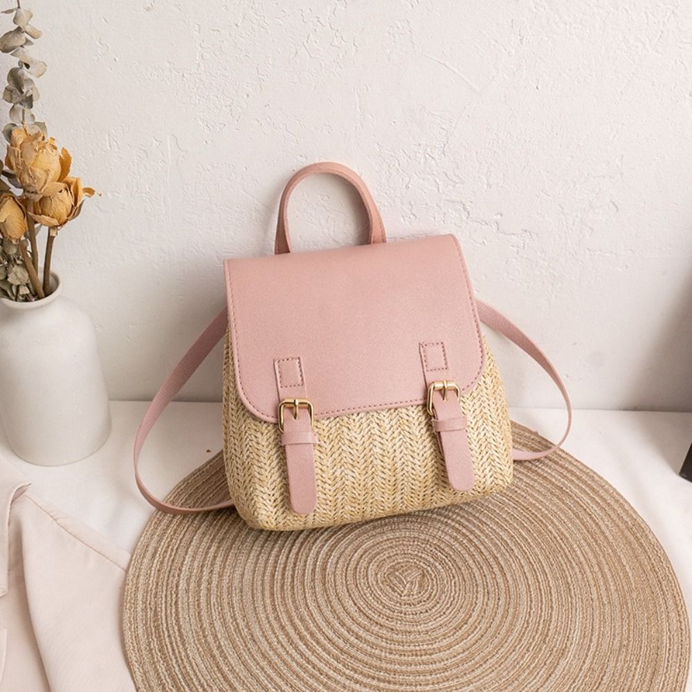 Moda PU Deri Hasır Sırt Çantas - Woven Straw Bag incelemesi ve fiyatı